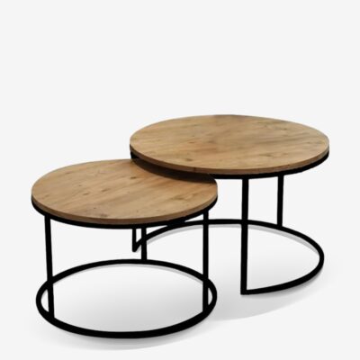 Coffee Table Solme 2pc Natural Black