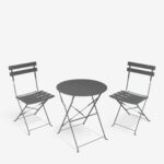 Dining Table Bistro 3pc Charcoal Ø60cm