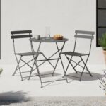 Dining Table Bistro 3pc Charcoal Ø60cm (2)