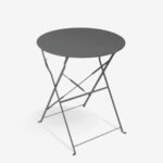 Dining Table Bistro 3pc Charcoal Ø60cm (4)