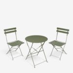 Dining Table Bistro 3pc Green Ø60cm