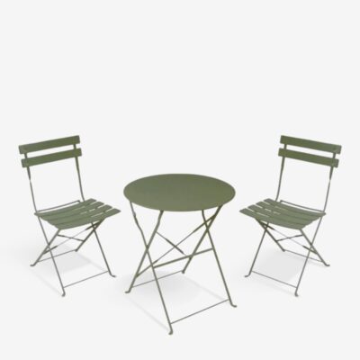 Dining Table Bistro 3pc Green Ø60cm