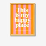 Framed Print Happy 50x70