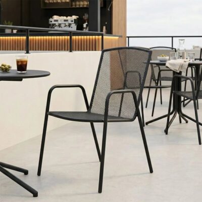 Outdoor Armchair Pomedon Black (2)