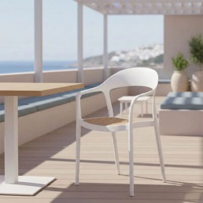 Outdoor Chair Ember White Beige (2)