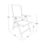 Outdoor Folding Armchair Candor Champagne (16)