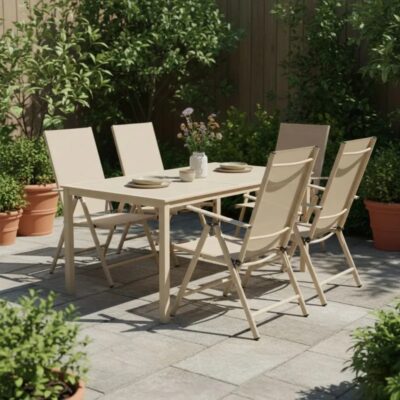 Outdoor Folding Armchair Candor Champagne (2)