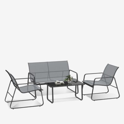 Outdoor Living Set Veranda Black