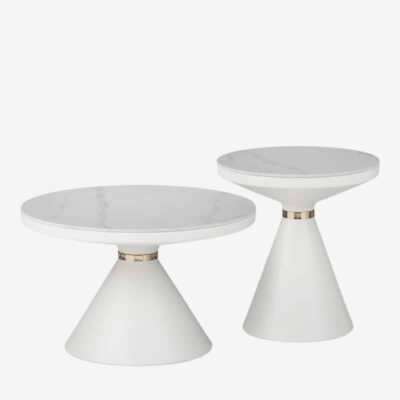 Side Table Coozlin White Gold Ø50cm (2)