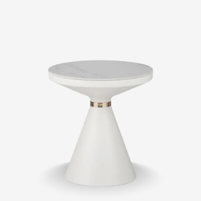 Side Table Coozlin White Gold Ø50cm