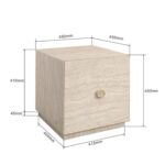 Странична маса Травертино фиока 45x45 см (7)