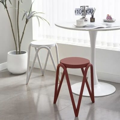 Stool Serzona White Ø27cm