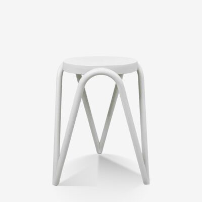 Stool Serzona White Ø27cm