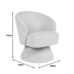 Swivel Armchair Cioura Beige (7)