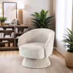 Swivel Armchair Cioura Beige (9)