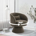 Swivel Armchair Cioura Brown (6)