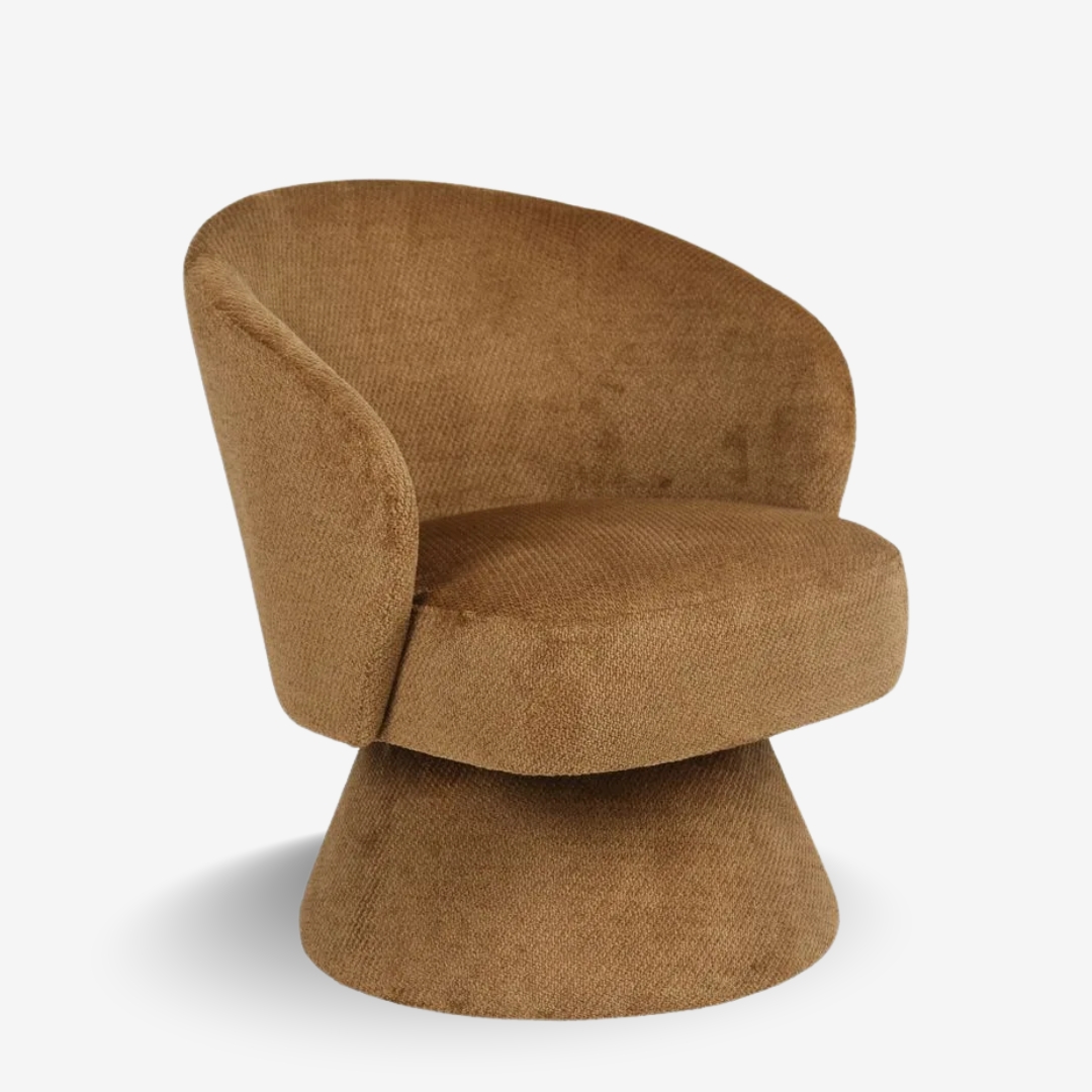 Swivel Armchair Cioura Brown Swivel Armchair Cioura Brown