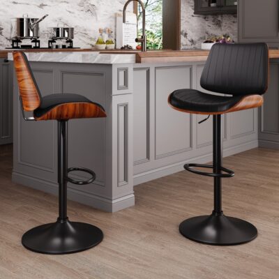 Swivel Bar Stool Amani Black Walnut (2)