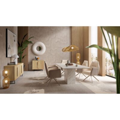 Swivel Chair with Armrest Liverpool Greige (2)