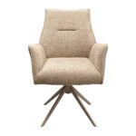Swivel Chair with Armrest Liverpool Greige (5)
