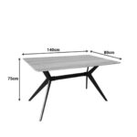 Table Ezali Sonoma Black 140x80cm (6)