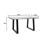 Table Miles Natural Black 140x80cm (8)
