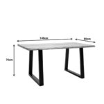 Table Miles Slim Natural Black 140x80cm (9)