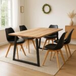 Table Miles Slim Natural Black 160x90cm (3)