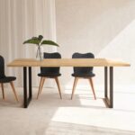 Table Miles Slim Natural Black 160x90cm (5)