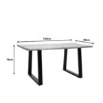 Table Miles Slim Natural Black 160x90cm (9)