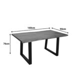 Tavolinë Miles Arre e Zezë 160x90cm (15)