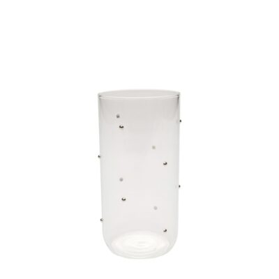 Tumbler Glam Dots Silver 14cm