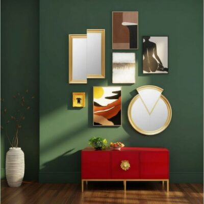 Wall Mirror Double Vision Round Piece 112x100cm (2)