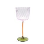 Wine Glass Twist Purple 22cm