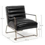 Armchair Brianna Black Golad (12)