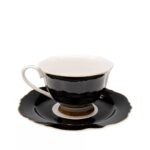 Coffee Cup With Saucer Harlequin Black