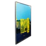 Framed Picture Abstract High Gloss Blue 120x160cm (3)