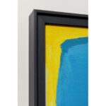 Framed Picture Abstract High Gloss Blue 120x160cm (4)