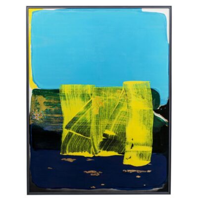 Framed Picture Abstract High Gloss Blue 120x160cm