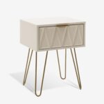 Nightstand Isla White Gold
