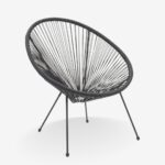 Надворешна фотелја Acapulco црна
