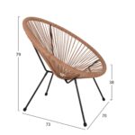 Outdoor Armchair Acapulco Black Natural (13)