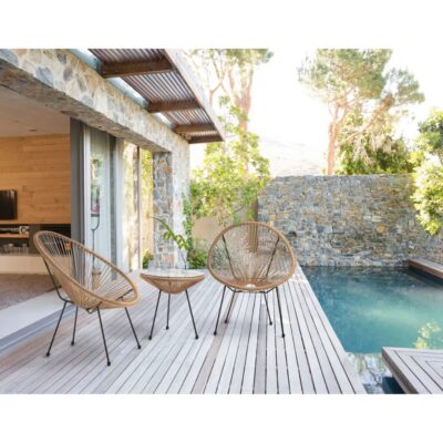 Outdoor Armchair Acapulco Black Natural (2)