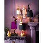 Table Lamp Animal Rabbit Red Purple 50cm (4)