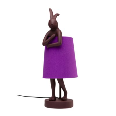 Table Lamp Animal Rabbit Red Purple 50cm