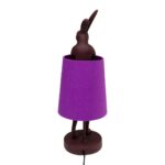 Table Lamp Animal Rabbit Red Purple 50cm (8)