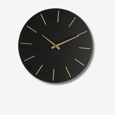 Wall Clock Timeline Black Ø40cm