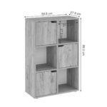 Bookcase Bookel Oak 59.5x89cm (5)