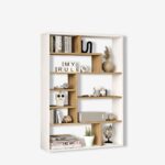 Полица за книги Декора даб Бела 90x123.6 см