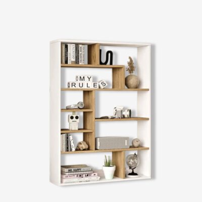Bookcase Decora OakWhite 90x123.6cm
